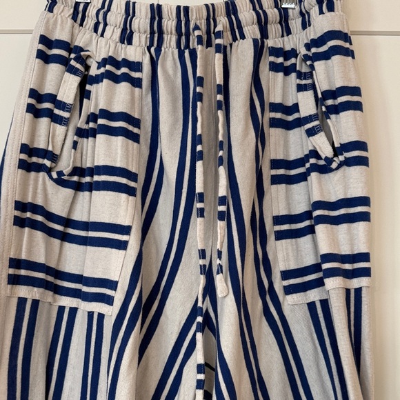 Striped Wide Leg Pants - Blue and White - Picture 2 of 4